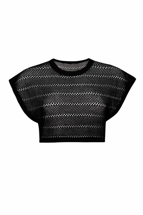 PQ Swim Black Renee Crop Top